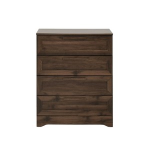 NicBex 4 Drawer Dresser for Bedroom,Modern Style Drawers with Brown Handle,Dressers for Kids Room,Living Room,Entry and Hallway,Walnut - 1 of 4