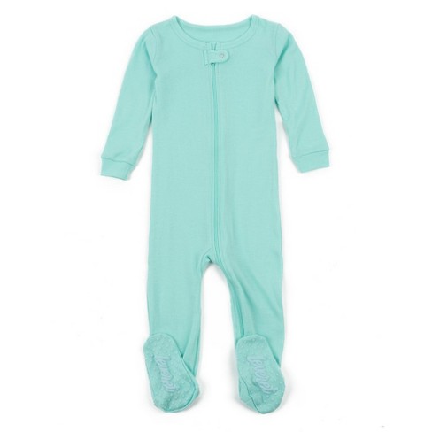 Solid color best sale footed pajamas baby