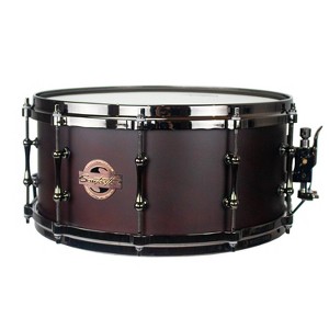 Sawtooth Hickory Series Snare Drum 14" x 6.5", Satin Dark Chocolate - 1 of 1