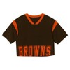 NFL Cleveland Browns Women's Short Sleeve Fashion Crop Jersey - 2 of 3