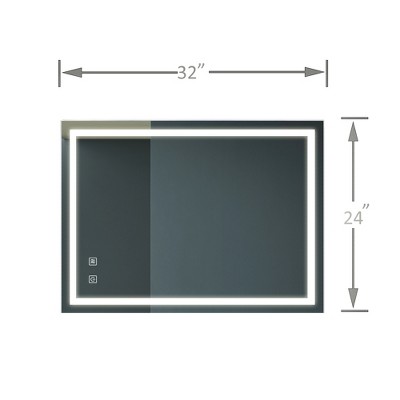 APRILSOUL Bathroom LED Vanity Mirror - High Lumen, Dimmable Touch & Wall Control, Anti-Fog, CRI 95, IP54 Waterproof, Vertical/Horizontal Mount