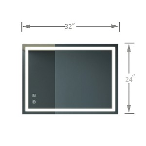 APRILSOUL Bathroom LED Vanity Mirror - High Lumen, Dimmable Touch & Wall Control, Anti-Fog, CRI 95, IP54 Waterproof, Vertical/Horizontal Mount - 1 of 4
