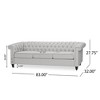 Traditional Chesterfield Style 3-Seater Sofa with Deep Tufting & Plush Upholstery for Living Room - 4 of 4