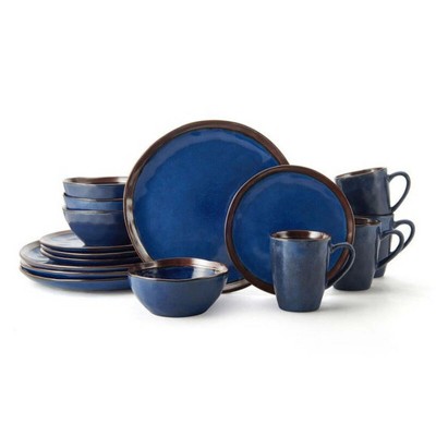 Mikasa Talia 16 Piece Dinnerware Set, Service For 4, Blue