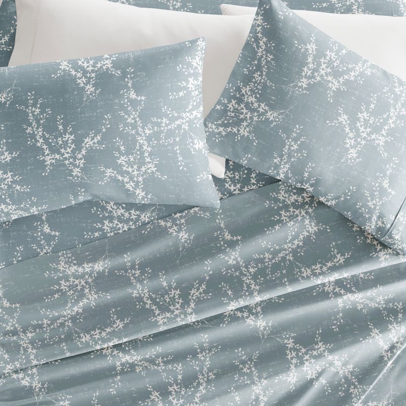 Pattern Bed Sheet Set, Soft Double Brushed Microfiber, 4 Piece, Delicate Details - Becky Cameron, 4 of 12