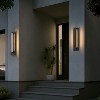 ALOADECOR Modern Motion Sensor Outdoor Wall Light Integrated LED Wall Sconce Matte Black Iron Exterior Light Fixture for Porch Garage Patio - 2 of 4