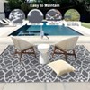 Outdoor Modern Stripe Reversible Woven Plastic Straw Rug for Camping Garden Backyard Decor Waterproof Erasable Portable Large Area Rugs Picnic Mat - 3 of 4