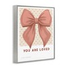 Stupell Industries Coral Bow You Are Loved Framed Giclee Art - 2 of 4
