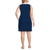 Lands' End Women's Cotton Jersey Notch Neck Dress with Soutache - 2 of 4