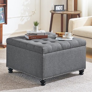 Audel Upholstered Storage Ottoman - 1 of 4
