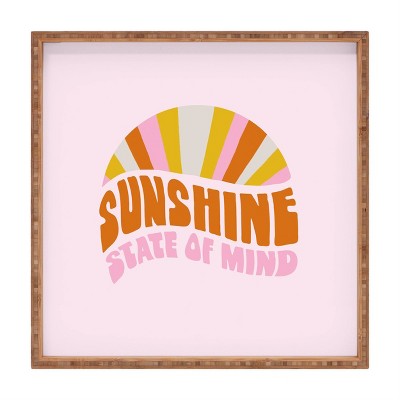 17" Wood Sunshine Canteen Large Sunshine State of Mind Tray - society6