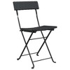 vidaXL 3 Piece Folding Bistro Set Black Poly Rattan - 4 of 4