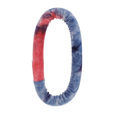 Unique Bargains Women's Tie-dye Hair Rollers 11.42"x5.31" Red Blue 1pc