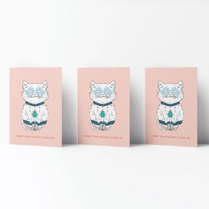 Winter/Holiday Greeting Card Pack Sets (3 ct) A Cat's Holiday by Ramus & Co - 1 of 4