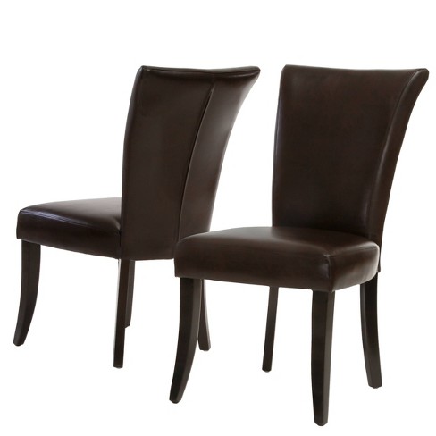 Stanford Dining Chairs Brown (set Of 2): Upholstered, Wood Legs ...