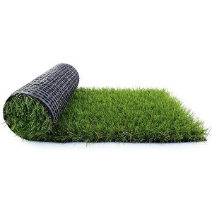Artificial Grass Turf 1.38" Custom Sizes,9x50FT Fake Grass Indoor/Outdoor Rug Synthetic Lawn Carpet,Faux Grass Landscape with Drain Holes - 1 of 4