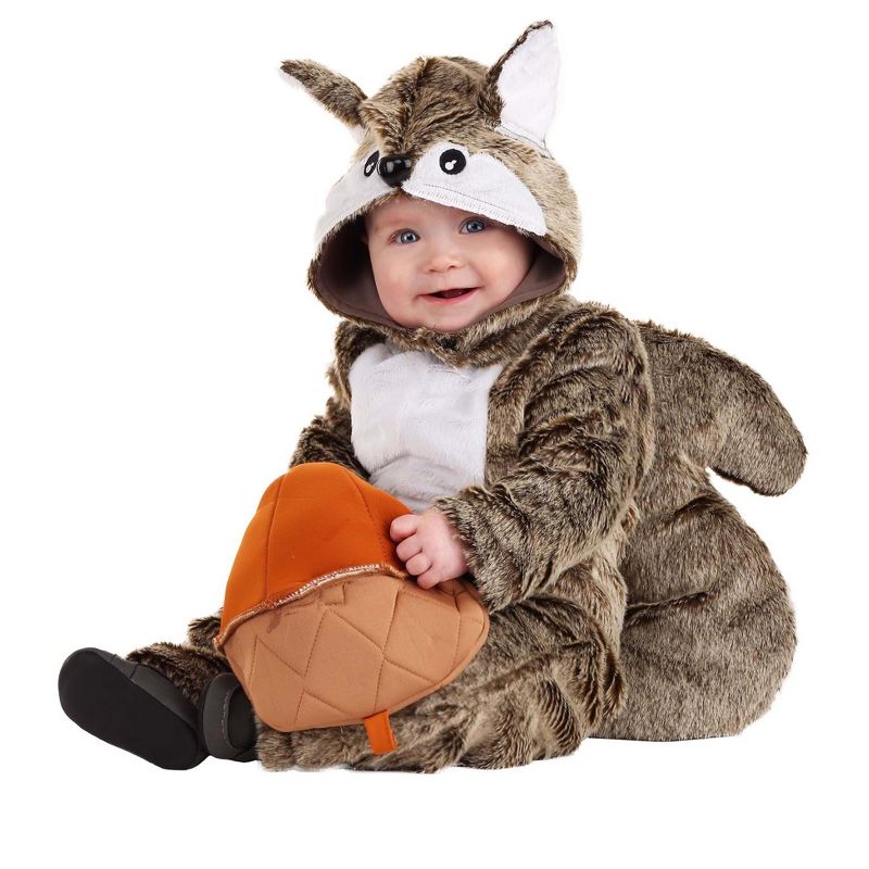 HalloweenCostumes.com Grey Squirrel Infant Costume, 3 of 5