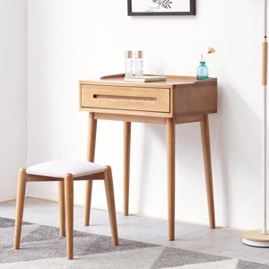 Natural Wood Bistro Dresser Table,Vertical Dresser with Drawer Storage,Solid Wood Accent Dresser For Bedroom or Entryway-Cuddlewood - 1 of 4
