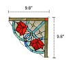 Chloe Lighting Roseheart Victorian Tiffany-Glass Window Panel 10`` Wide - 3 of 3