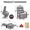 Electric Lift and Recline Chair for Elderly, Chenille Recliner Armchair with Heat and Massage, Wood Armrests and Heavy Duty Motion Mechanism - Koiai - 4 of 4