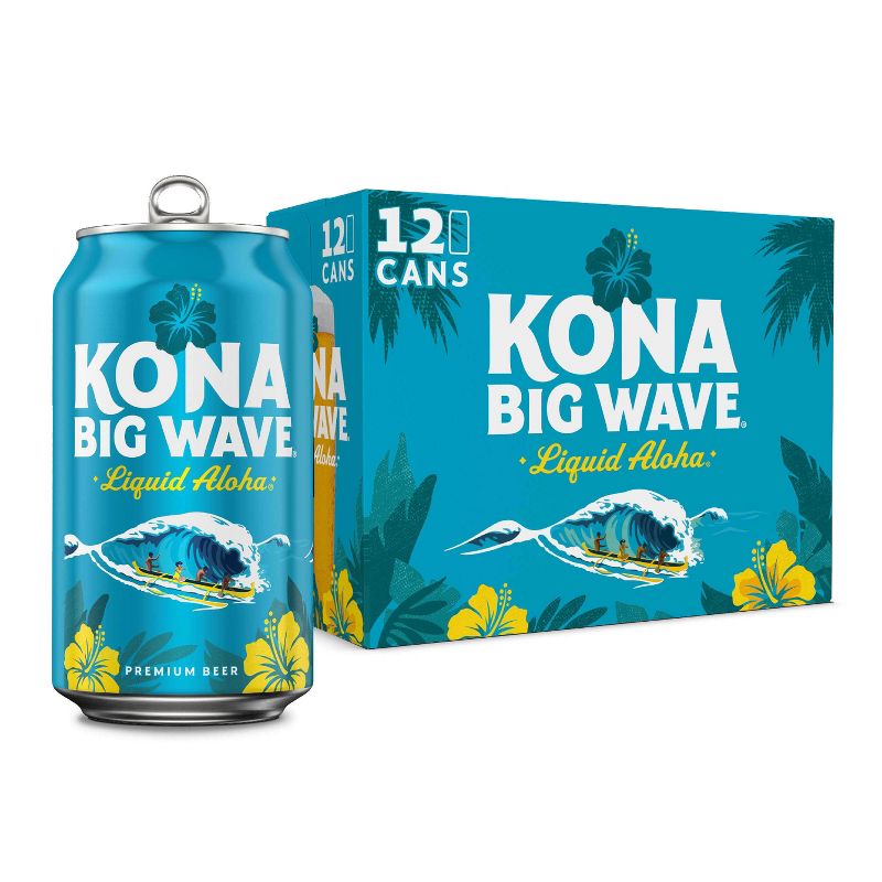 Kona Big Wave Golden Ale Beer - 12pk/12 fl oz Cans, 1 of 12