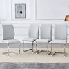 CAVINAS Modern Luxury Simple Arch Chair, PU High Resilience Dining Chair with Crazy Horse Texture and Arched Metal Leg - 2 of 4