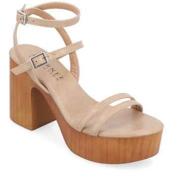 Journee Collection Womens Emerynn Tru Comfort Foam Platform Clog Multi Strap Sandals