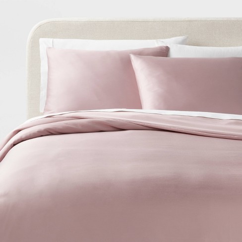 Threshold Blush Pinch Pleat Duvet Cover & Sham Set (King) 3pc fashion - Threshold - Pink