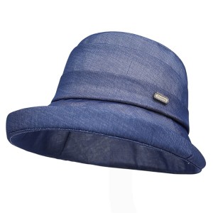 Anna-Kaci Women's Structured Bucket Hat with Pleated Band Design and Wide Brim for Elegant Everyday Sun Protection - 1 of 3