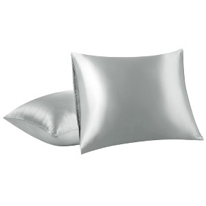 PiccoCasa 85GSM Satin Luxury Silky Envelope Closure Pillowcases 2 Pcs - 1 of 4