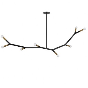 Dainolite Morgan 8 - Light Pendant in  Matte Black/Aged Brass - 1 of 1