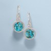 Ross-Simons Turquoise Roped Drop Earrings in Sterling Silver - 3 of 4