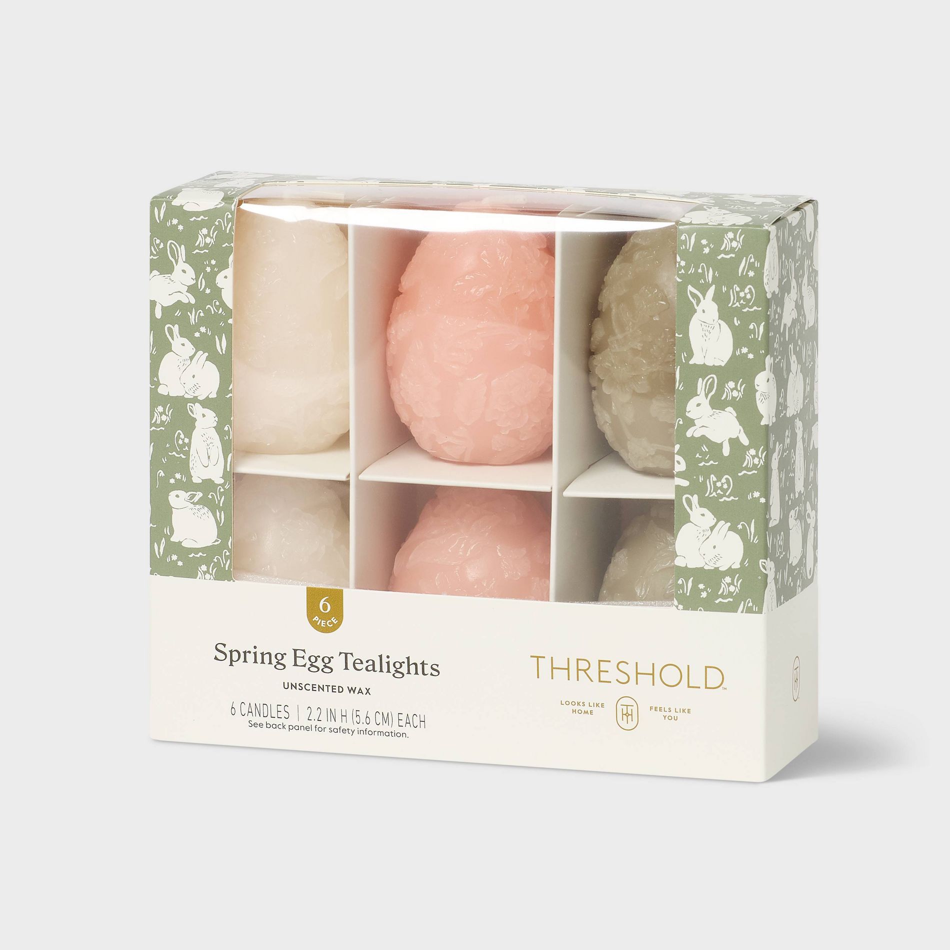 6pc Easter Egg Figural Tealight Candle Set - Threshold™