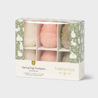 6pc Easter Egg Figural Tealight Candle Set - Threshold™