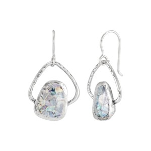 Silpada 'Under Glass' Sterling Silver Roman Glass Drop Earrings - 1 of 4