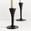 Plum & Post Noah Taper Holders, Set of 2 - Black, Cast Aluminum Design - 3 of 3