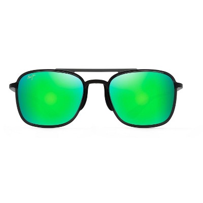 Maui Jim Keokea Aviator Sunglasses - Green lenses with Grey frame
