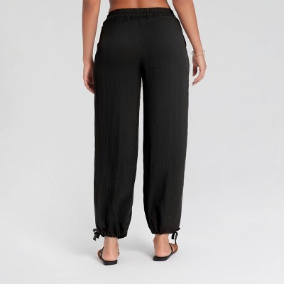 Women's Mid-Rise Barrel Leg Pull-On Pants - Universal Thread™