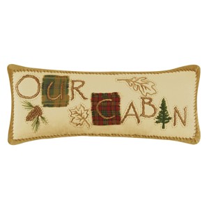 C&F Home Our Cabin Cream Lodge Cotton Quilted Small Petite Throw Pillow - 1 of 1