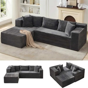 COZONY 106" Cloud Sectional with L-Shaped Chaise, Modern Modular Deep-Seat Sofa, Upholstered, Left-Facing - 1 of 4