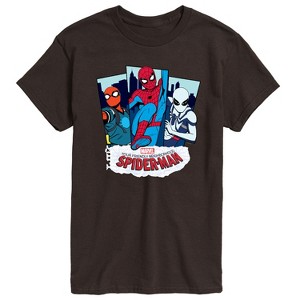 Men's - Marvel - Friendly Neighborhood Spider-Man Suits Short Sleeve Graphic T-Shirt - 1 of 4