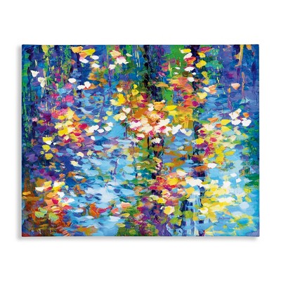 Stupell Industries Colorful Reflections Lake Flowers, 20" x 16"