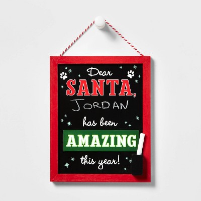 Dear Santa Hanging Sign with Chalk - Wondershop™