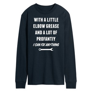 Men's - Instant Message - Elbow Grease And Profanity Long Sleeve Graphic T-Shirt - 1 of 4