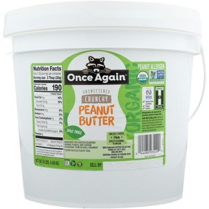 Organic Crunchy Peanut Butter - Salt Free, Unsweetened - 9 lbs - 1 of 1