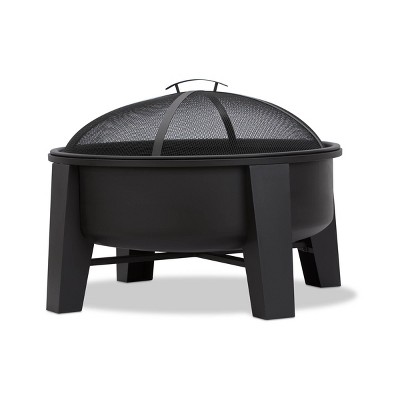 Forsyth Fire Pit - Black - Real Flame