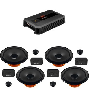 Hertz DP 4.300 AB-Class 4 Channel Amplifier with 2 Pr Hertz Dieci Series DSK 165.3 Component Speaker Kit - 1 of 4