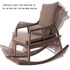 Solid Wood Rocking Chair, Walnut Recliner, Nap Chair With Removable Cushion and Pillow, Suitable for Outdoor Use - 4 of 4