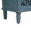 Kumasinova Antique Buffet Sideboard with Floral Carvings,Kitchen Buffet Server Cabinet,TV Stand for TV up to  65",Adjustable Shelves - 4 of 4