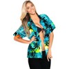 LA LEELA Hawaiian Shirts Womens Summer Beach Party Colorful Shirt Collared Blouse Short Sleeve Vacation Dress Tee Shirts Tops for Women - 4 of 4